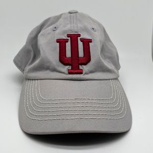 Indiana Hoosiers Hat Cap Adjustable unisex Gray NCAA Adjustable Leather strap